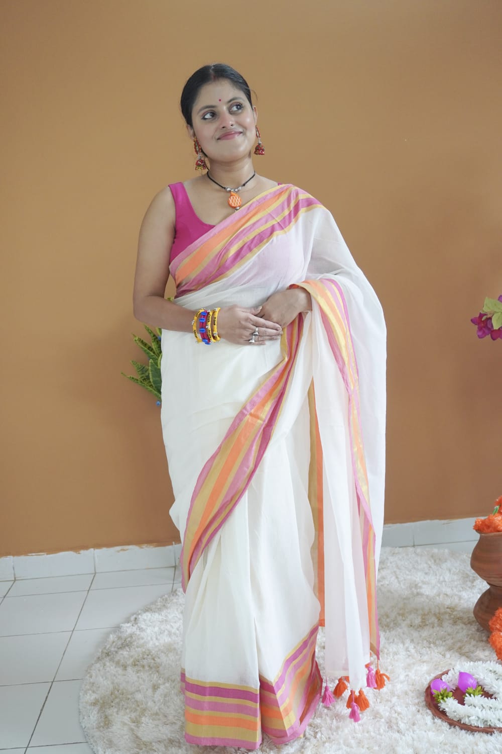 Sarbadhara  pure mull cotton Saree