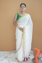 Jaggashwini pure mull cotton saree