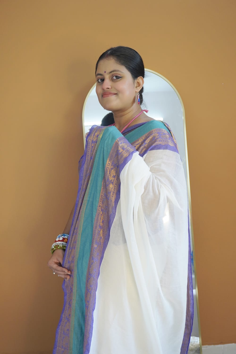 Juthika  pure mull cotton Saree