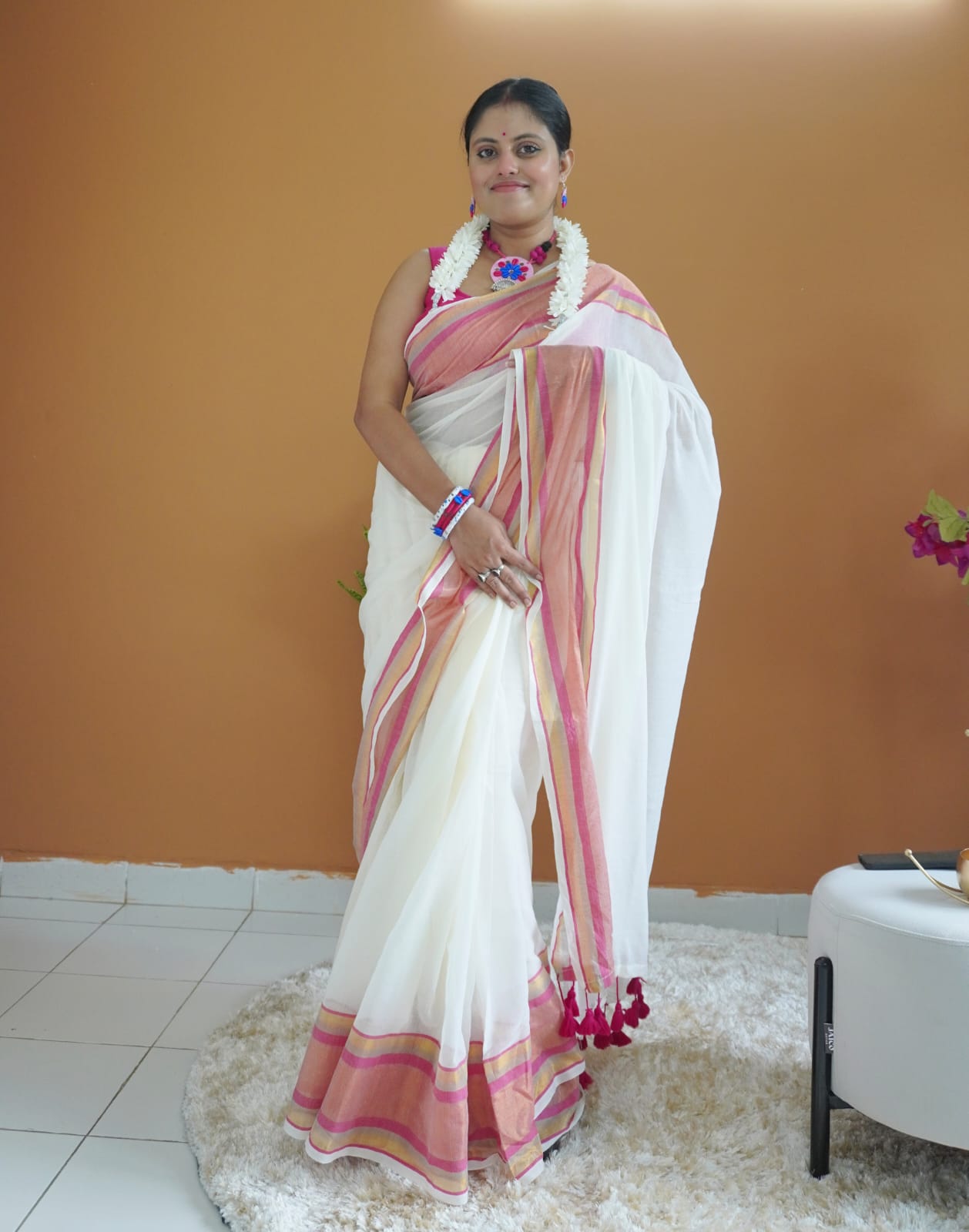 Vimala pure mull cotton Saree