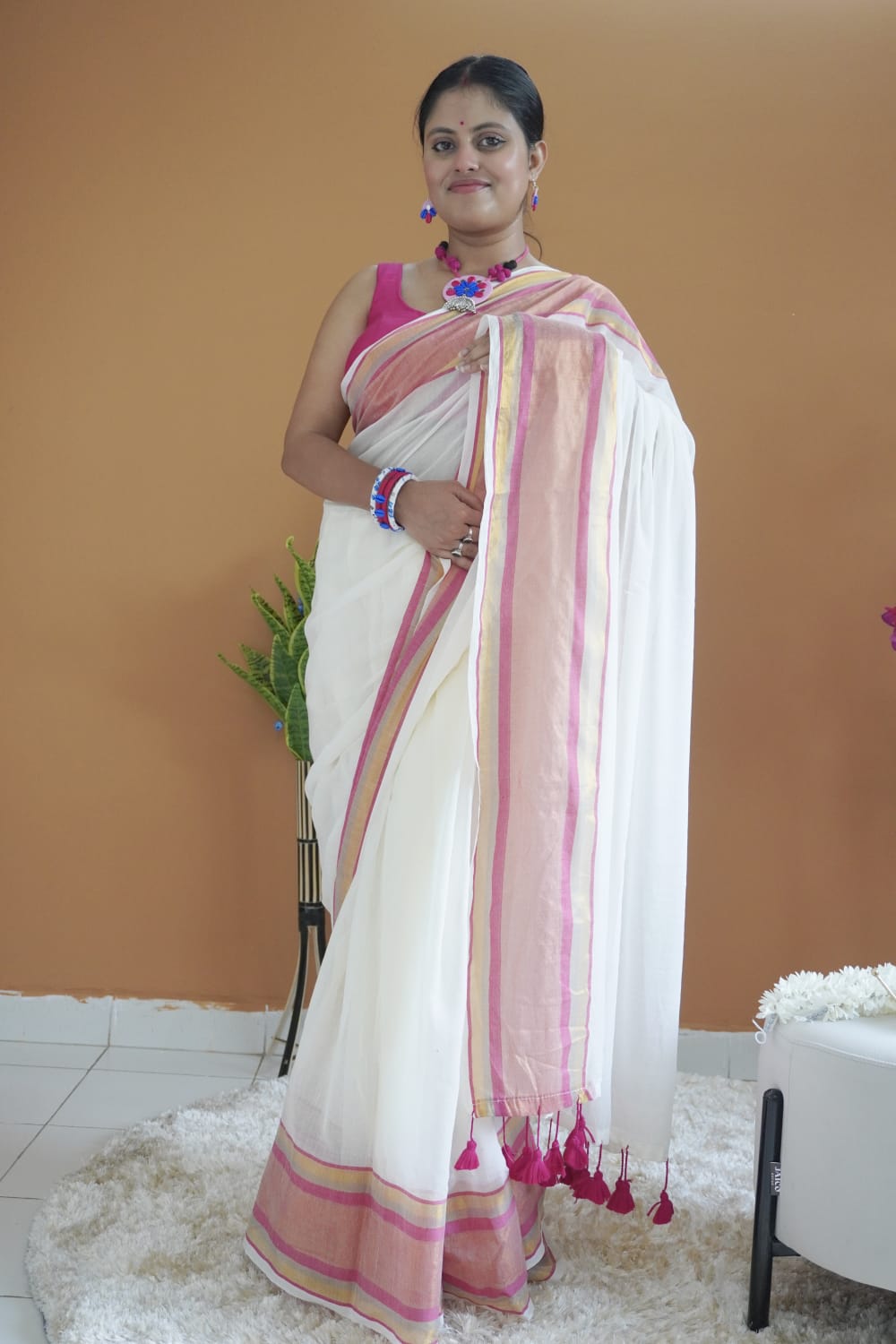 Vimala pure mull cotton Saree