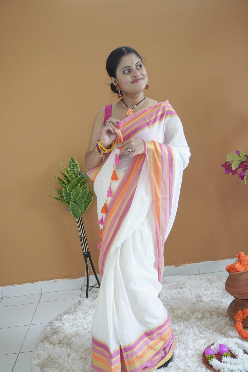 Sarbadhara  pure mull cotton Saree