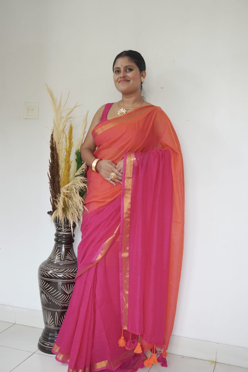 Devi pure mull cotton  Saree