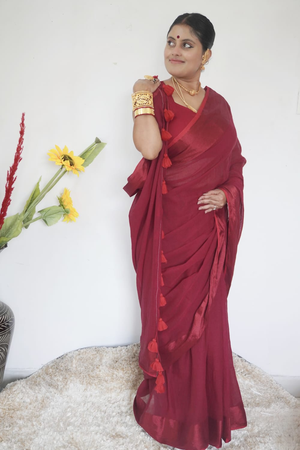 Rambha pure mull cotton  saree