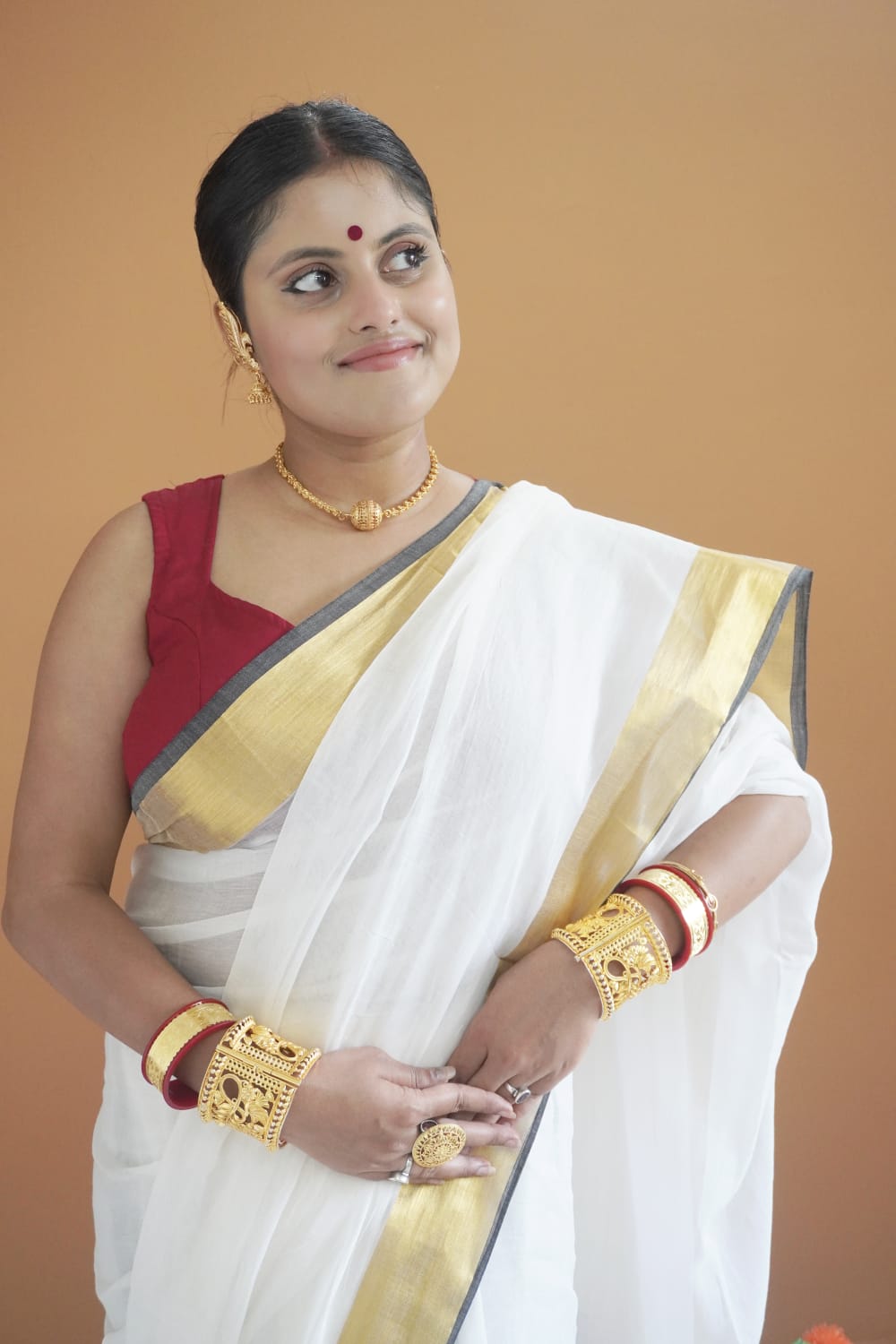 Sweta pure mull cotton saree