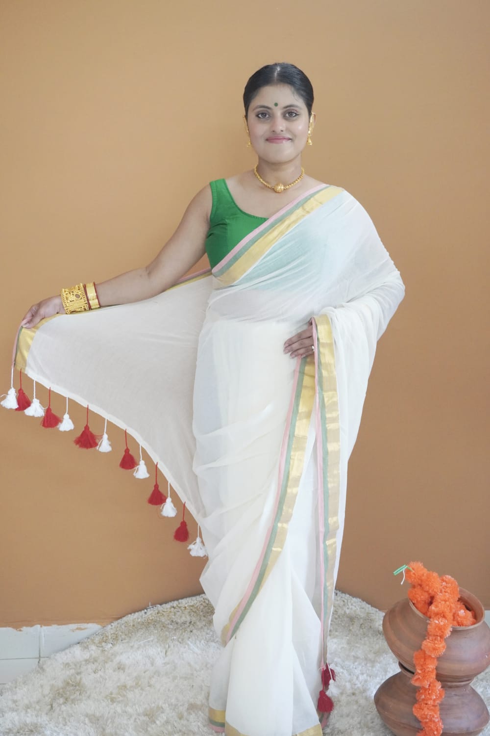 Jaggashwini pure mull cotton saree
