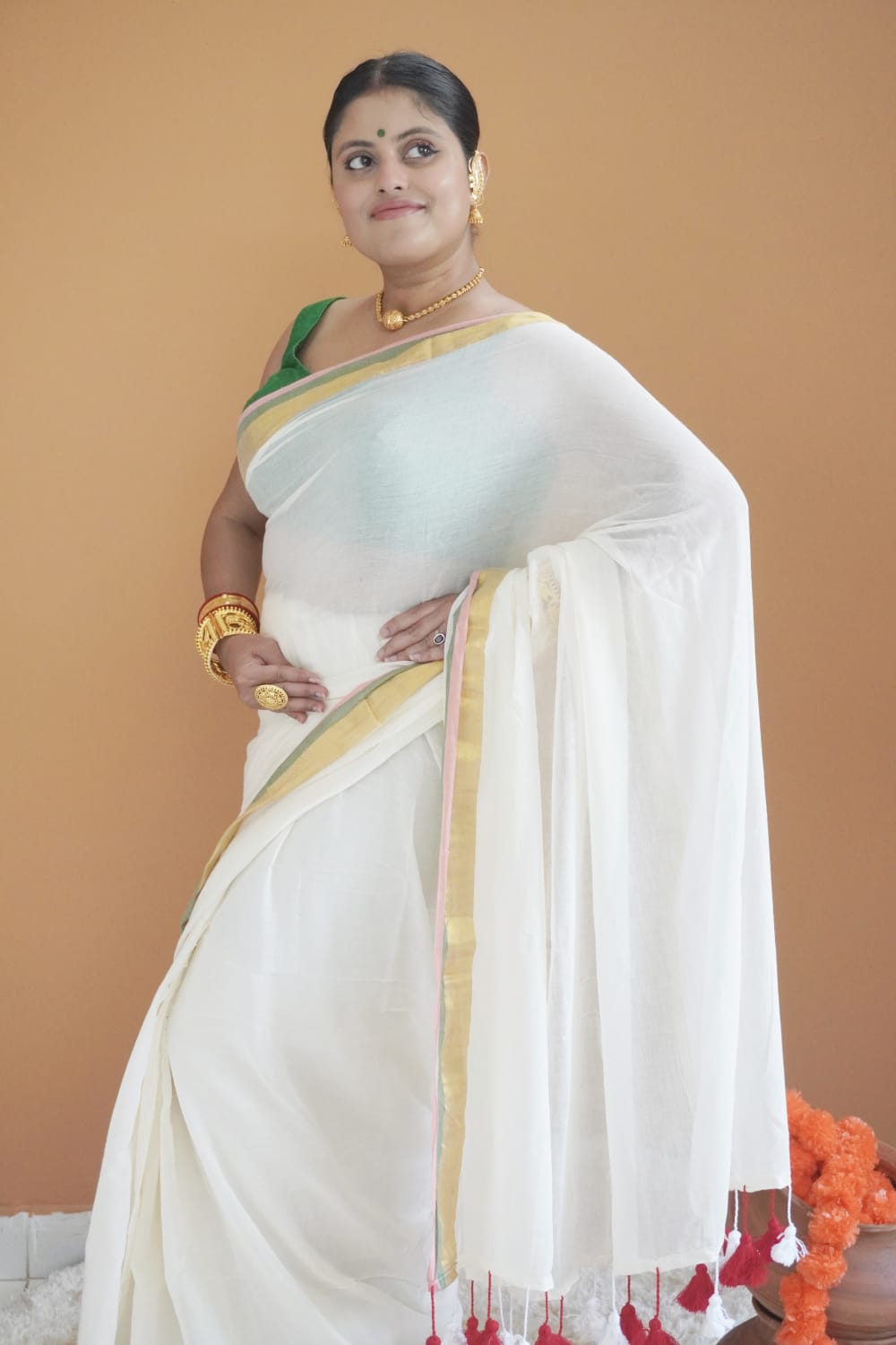 Jaggashwini pure mull cotton saree