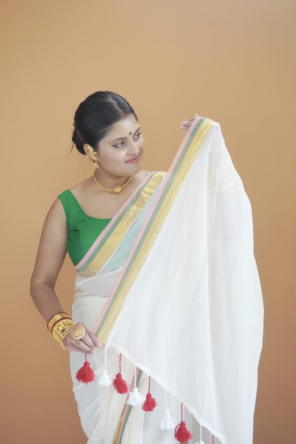Jaggashwini pure mull cotton saree