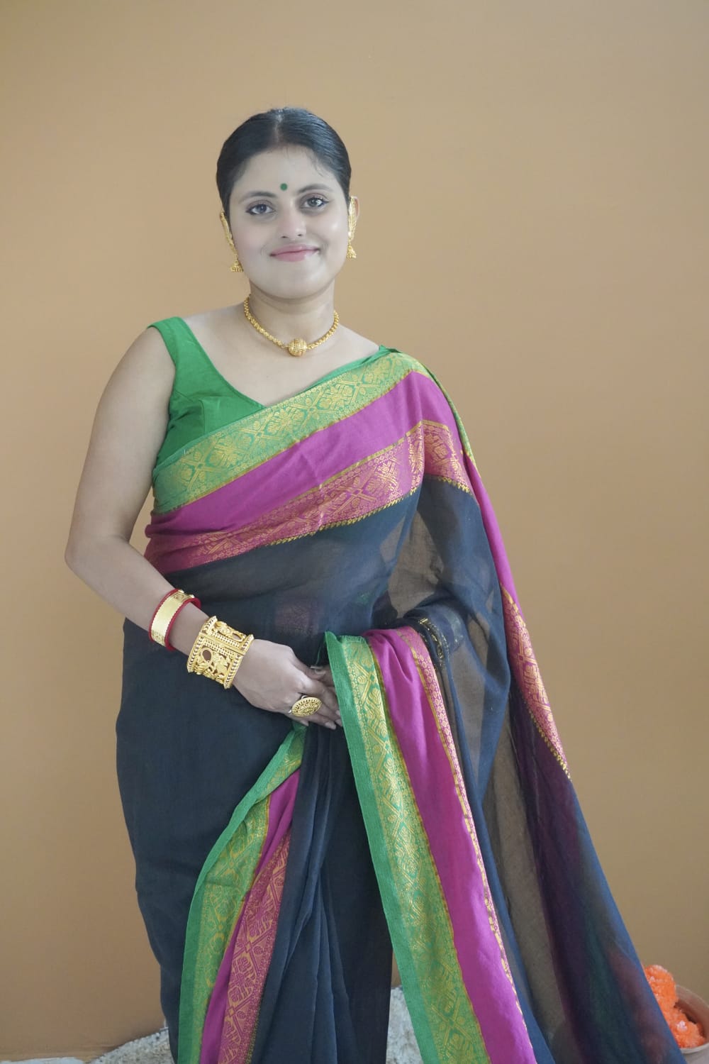 Ambika pure mull cotton saree