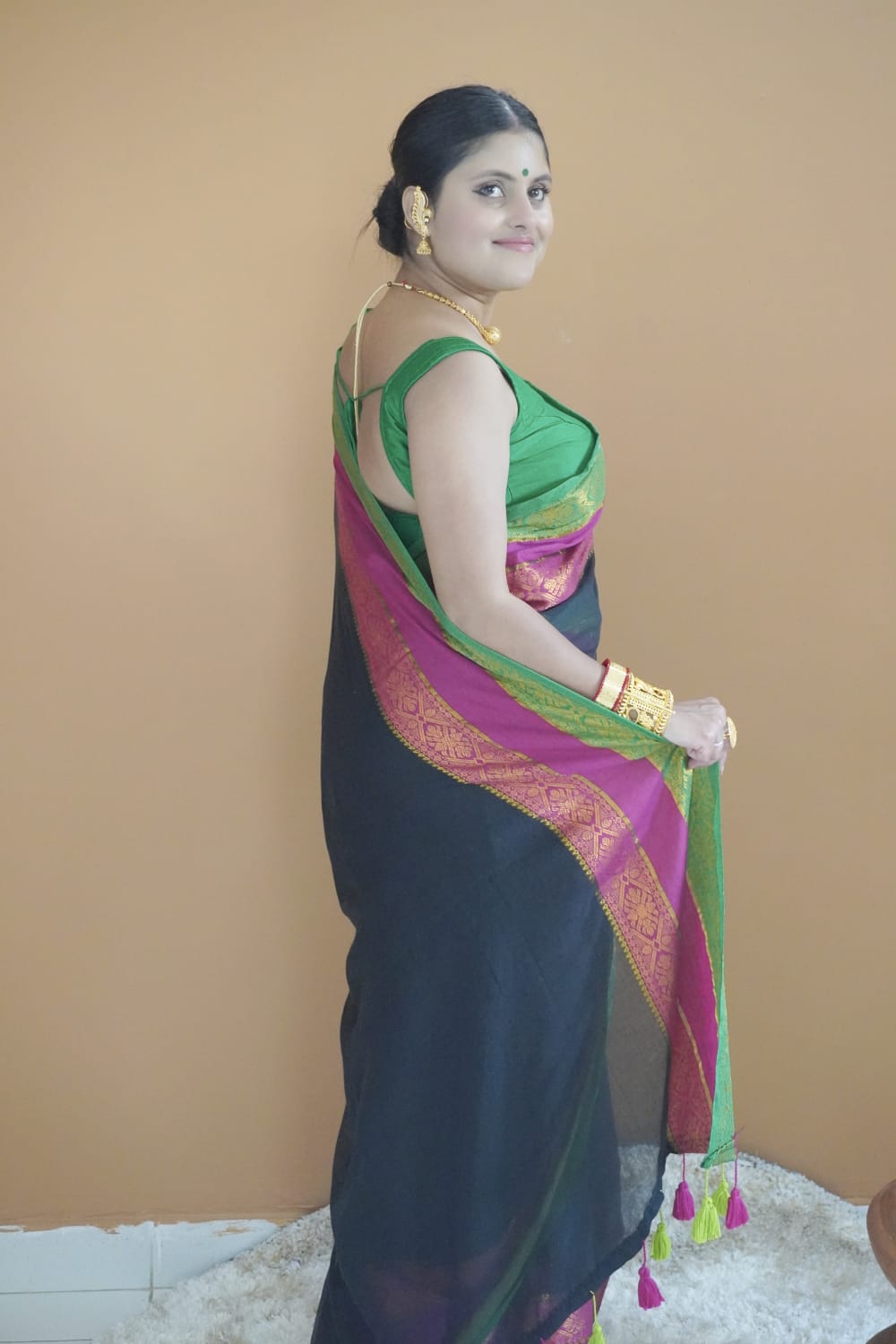 Ambika pure mull cotton saree