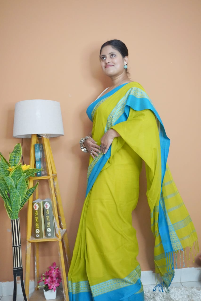 Naba Patrika pure mull cotton  saree