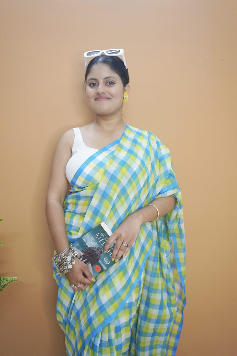 Gamchha striped pure mull cotton saree
