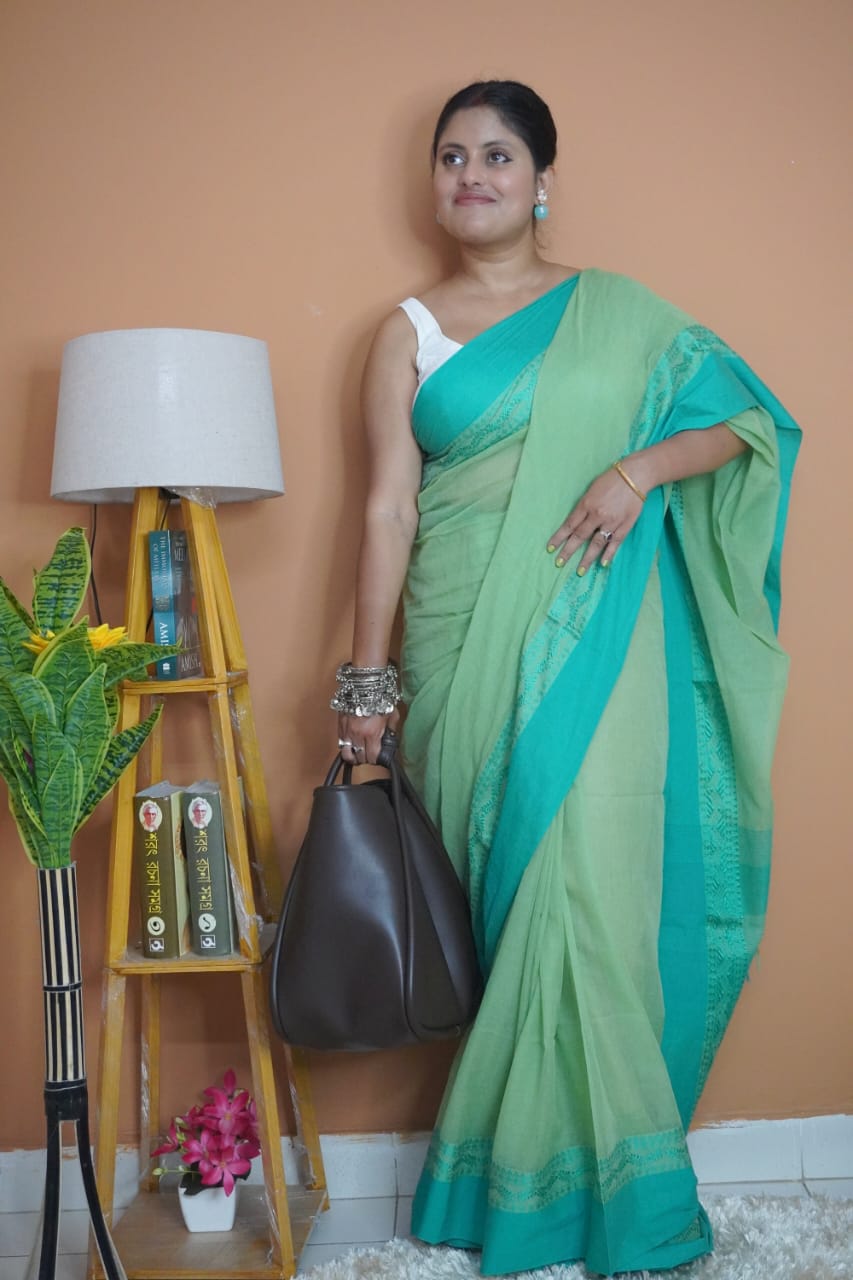 Tribeni pure mull cotton  saree
