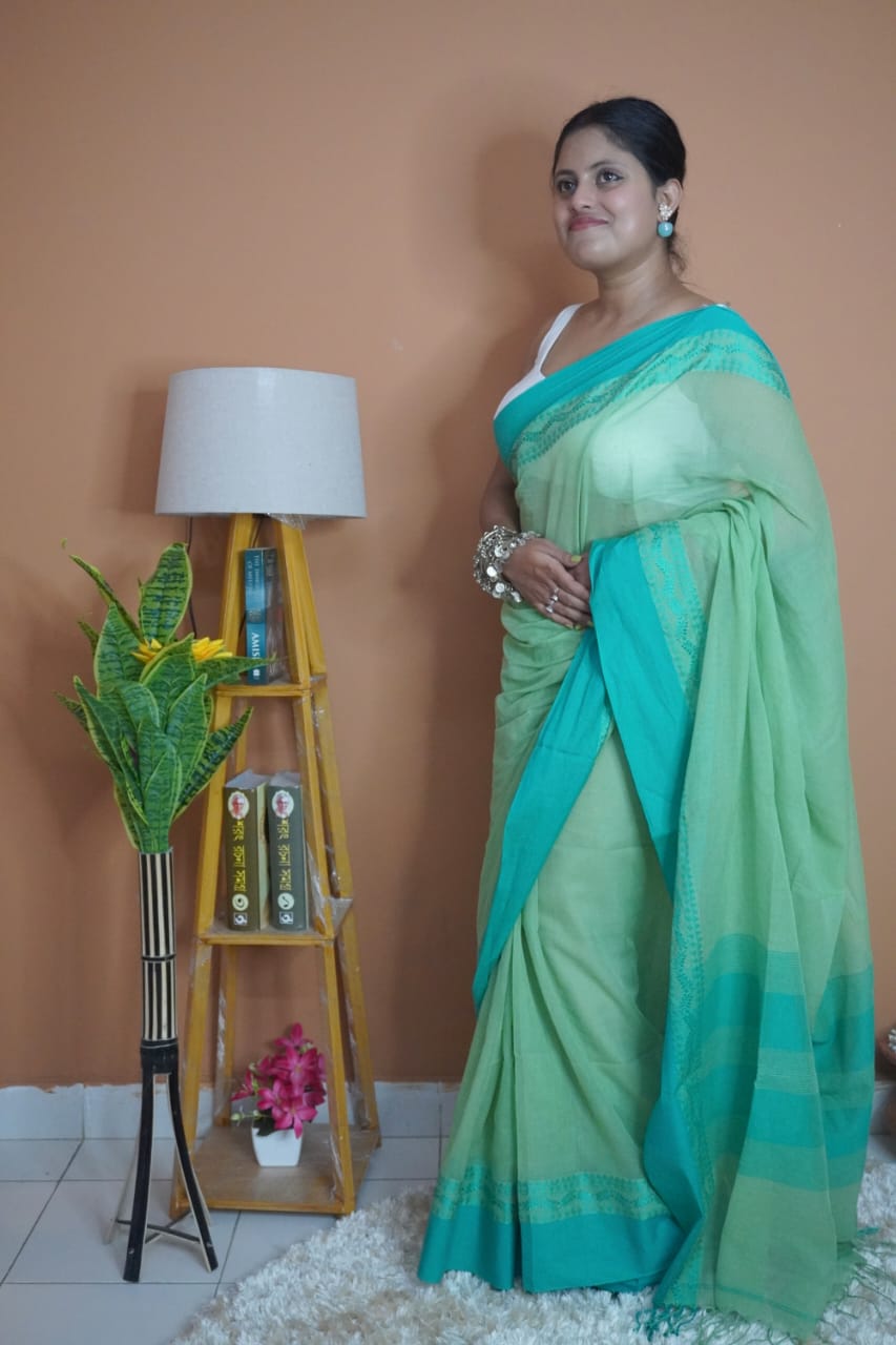 Tribeni pure mull cotton  saree