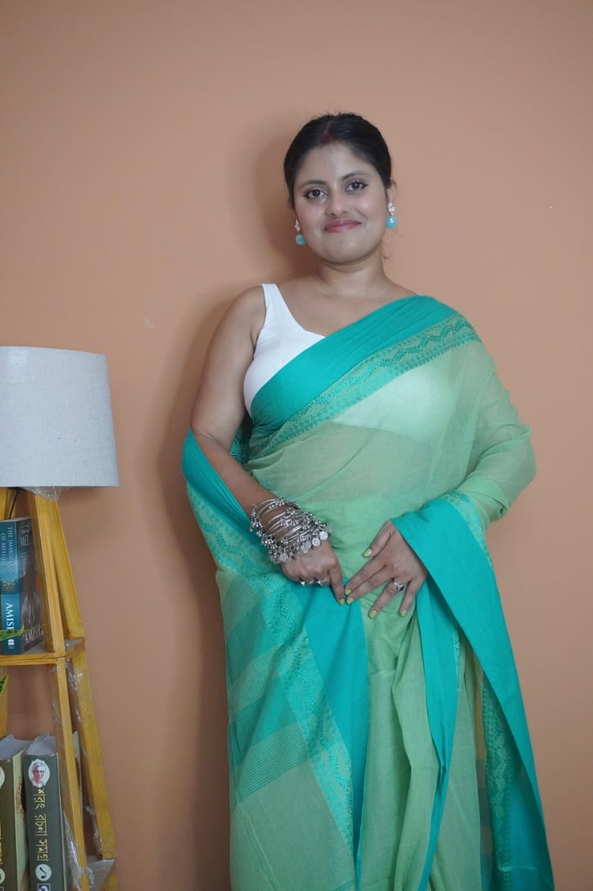 Tribeni pure mull cotton  saree