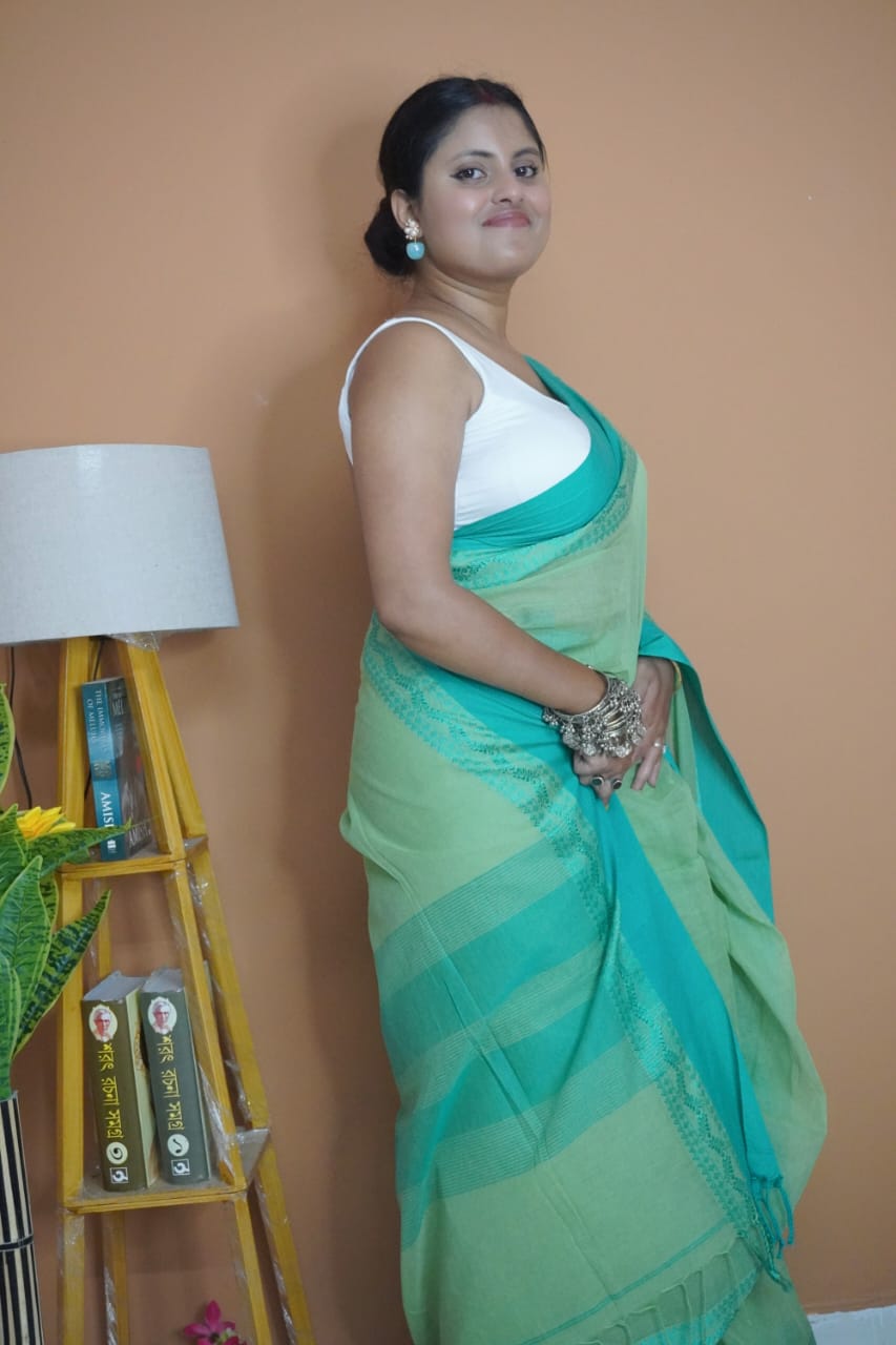 Tribeni pure mull cotton  saree