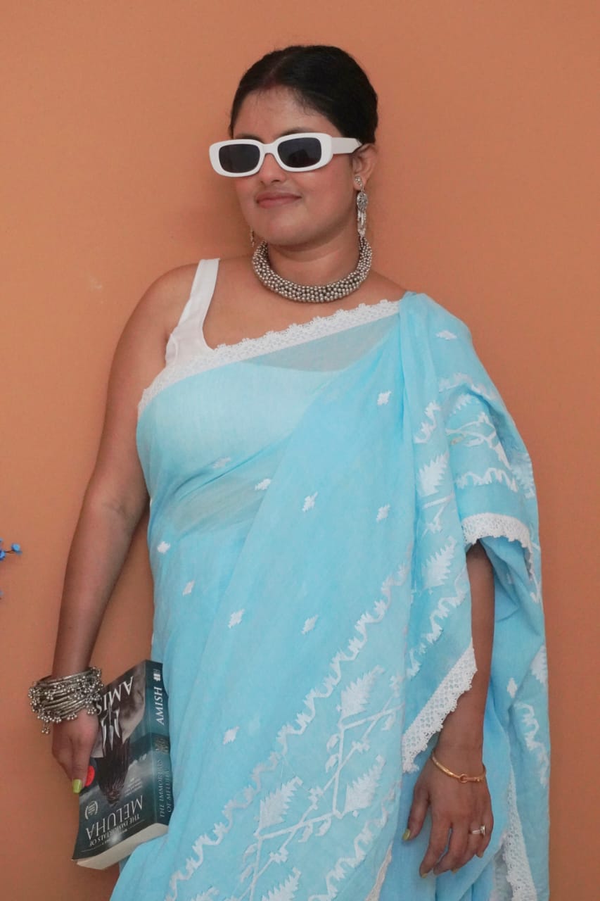 Jalangi dhakai pure mull cotton saree